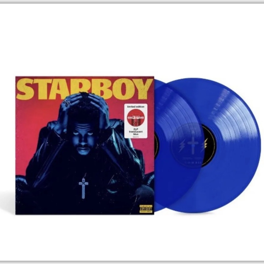 NEW THE WEEKND STARBOY TARGET EXCLUSIVE TRANSLUCENT BLUE  (2LP) VINYL RECORD